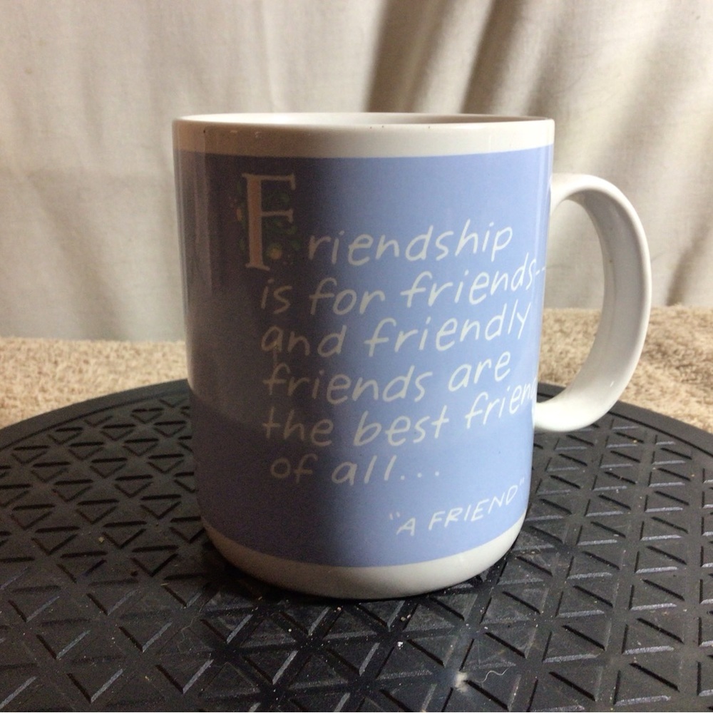 Vtg 1988 SHOEBOX GREETINGS Friendship Is For Friends Ceramic Coffee/Tea Mug
